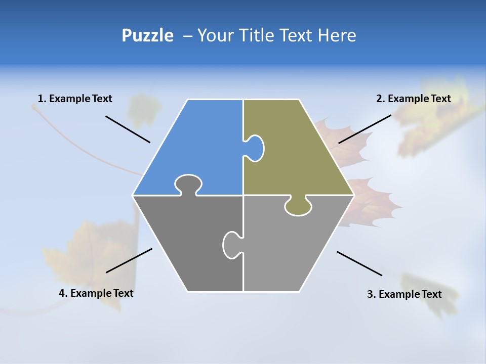 Branch Ornament Orange PowerPoint Template