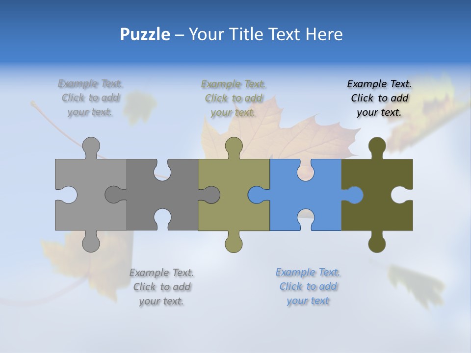 Branch Ornament Orange PowerPoint Template