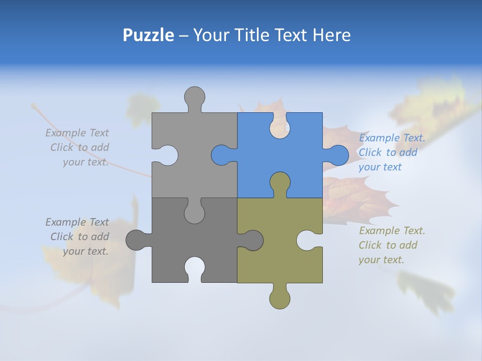 Branch Ornament Orange PowerPoint Template