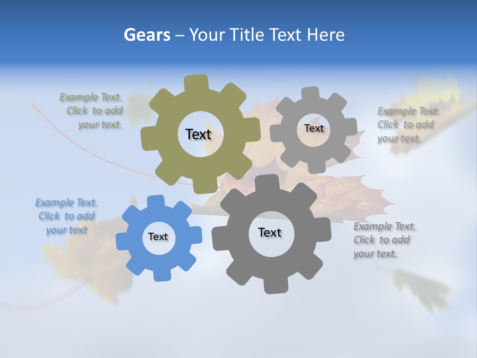Branch Ornament Orange PowerPoint Template