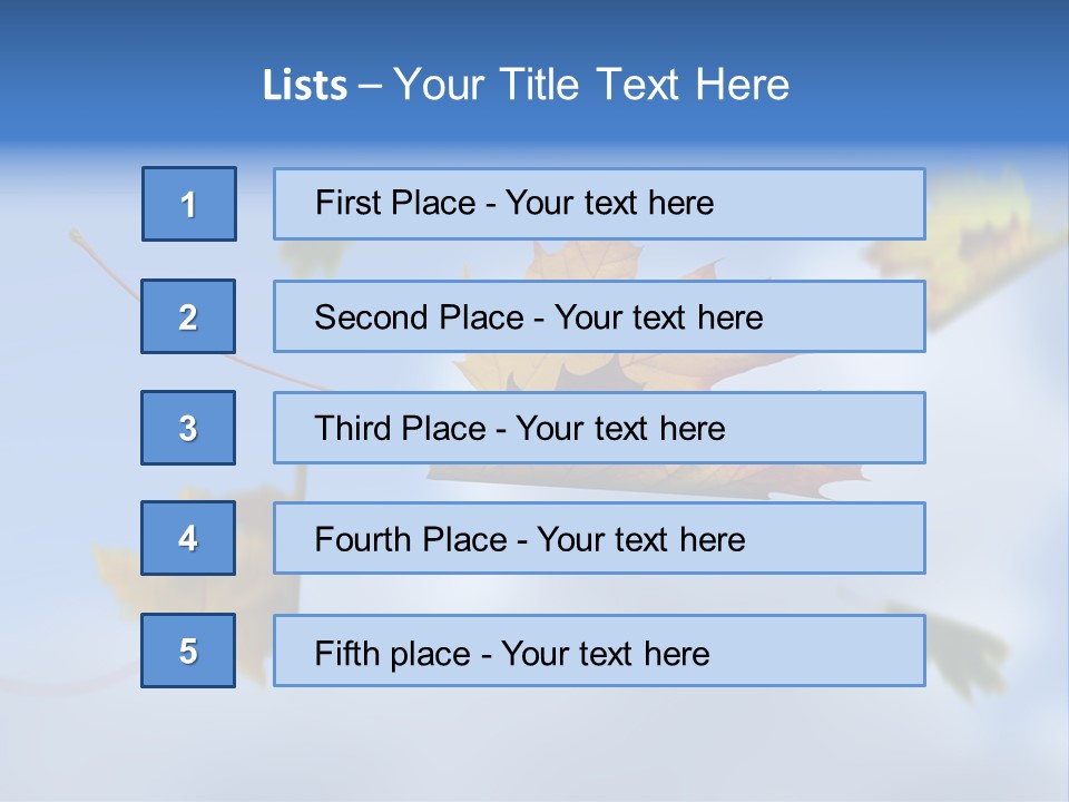 Branch Ornament Orange PowerPoint Template