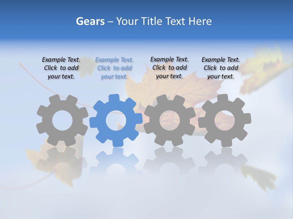 Branch Ornament Orange PowerPoint Template