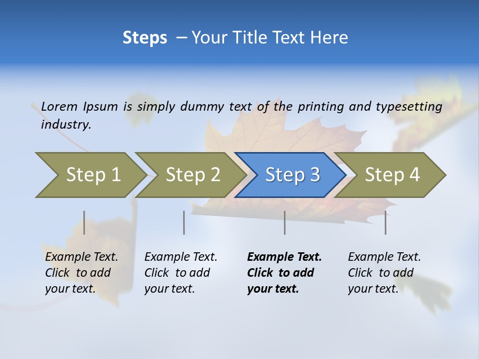 Branch Ornament Orange PowerPoint Template