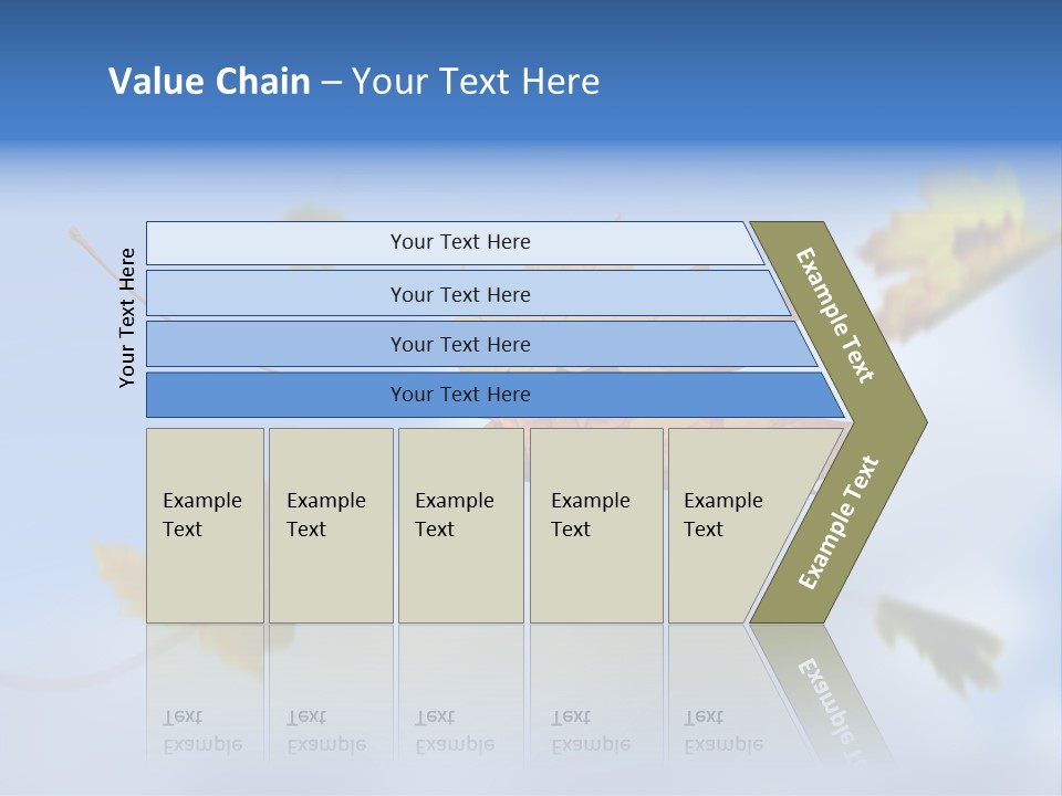 Branch Ornament Orange PowerPoint Template