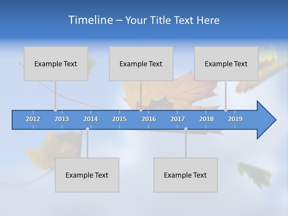 Branch Ornament Orange PowerPoint Template