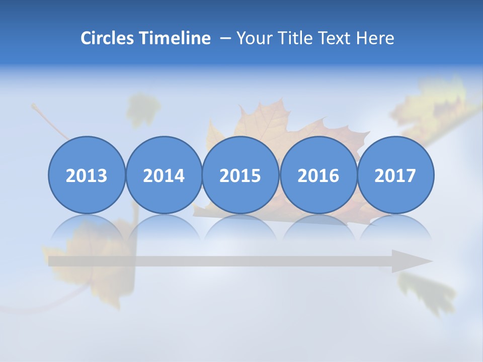 Branch Ornament Orange PowerPoint Template