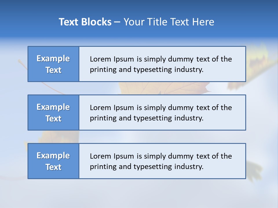 Branch Ornament Orange PowerPoint Template