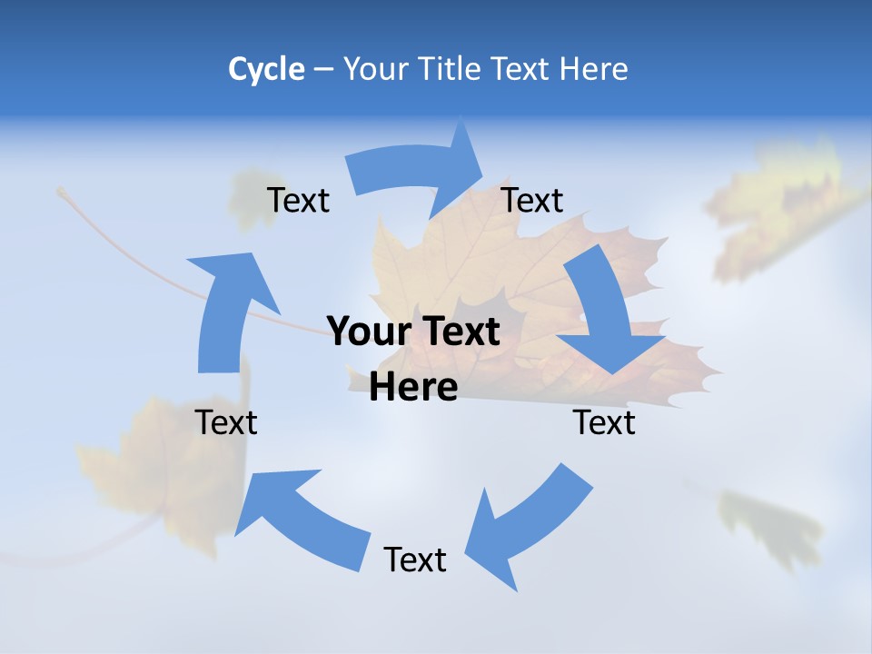 Branch Ornament Orange PowerPoint Template