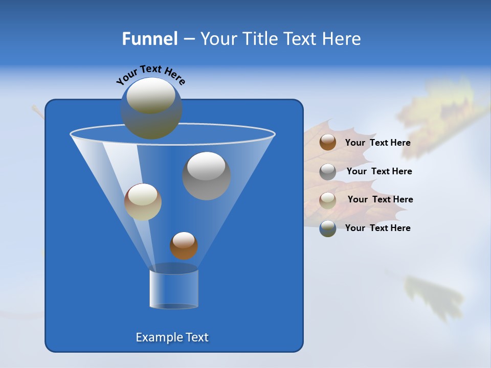 Branch Ornament Orange PowerPoint Template