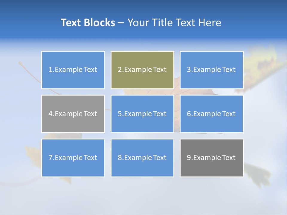 Branch Ornament Orange PowerPoint Template