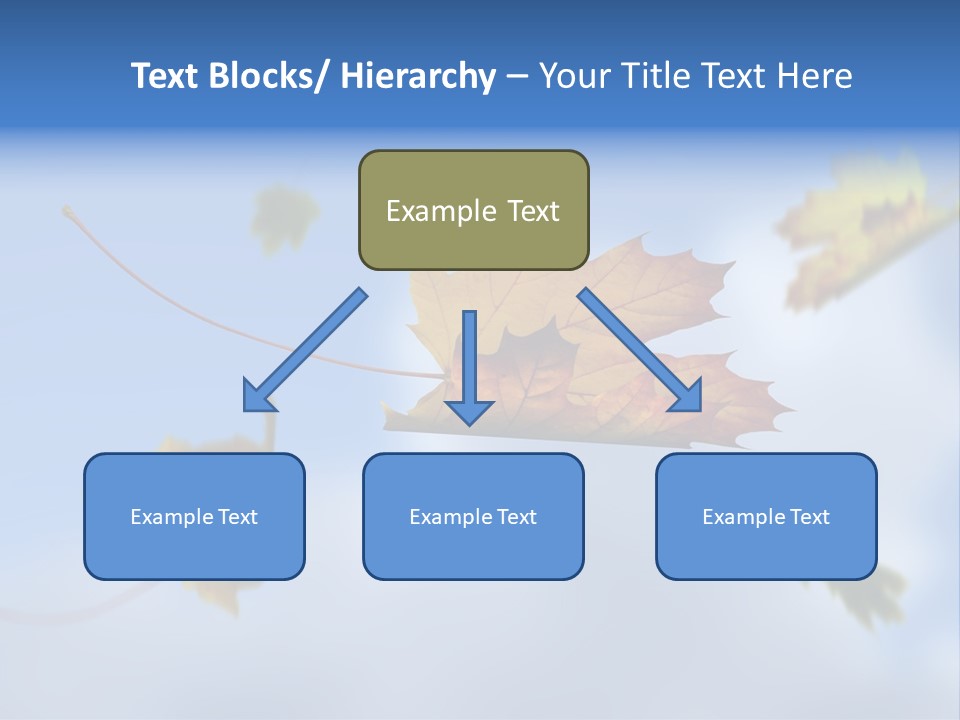 Branch Ornament Orange PowerPoint Template
