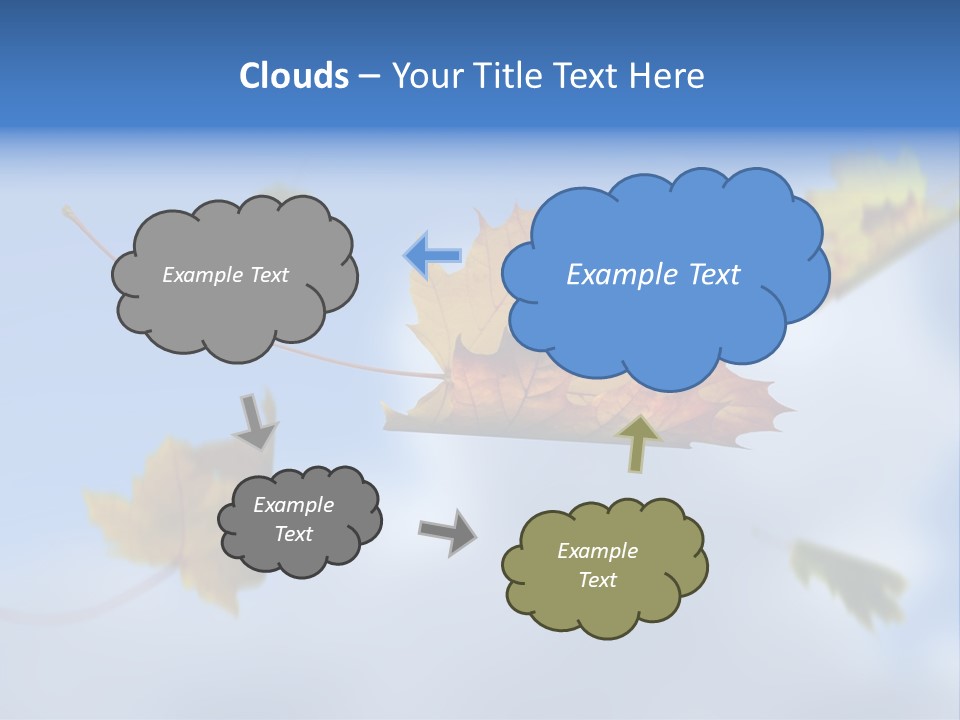 Branch Ornament Orange PowerPoint Template