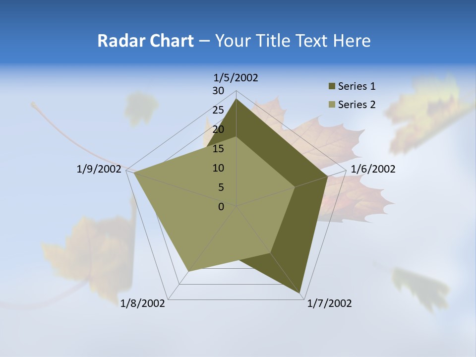 Branch Ornament Orange PowerPoint Template