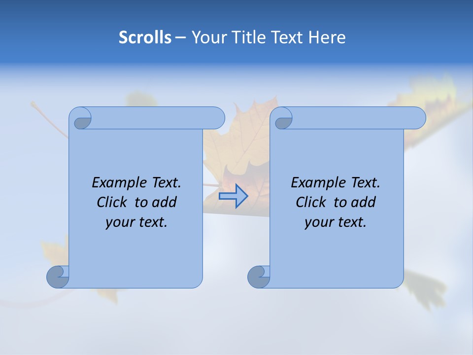 Branch Ornament Orange PowerPoint Template