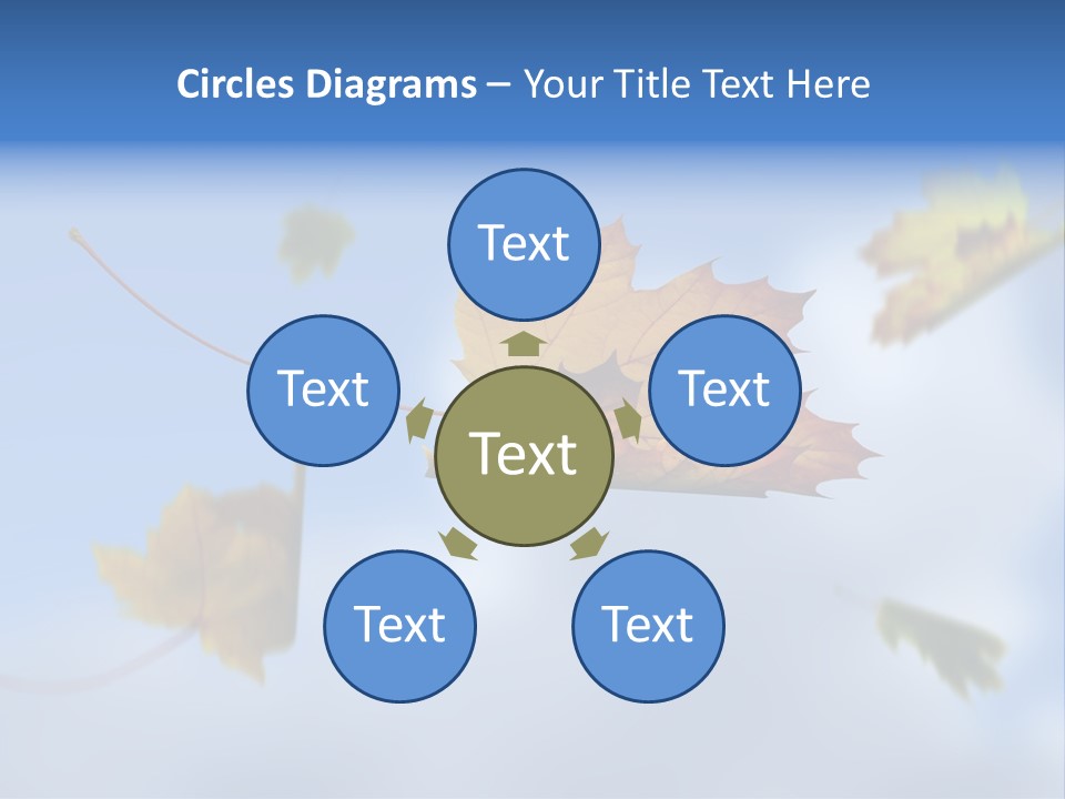 Branch Ornament Orange PowerPoint Template