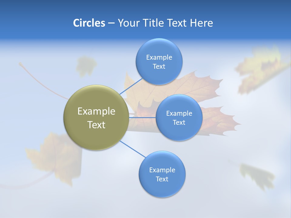 Branch Ornament Orange PowerPoint Template