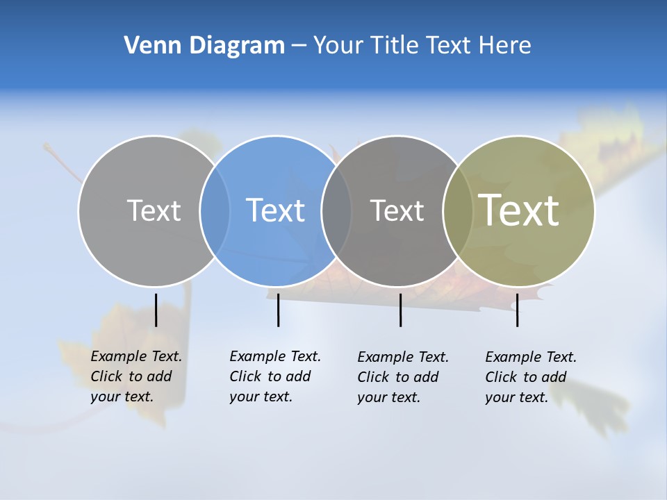 Branch Ornament Orange PowerPoint Template