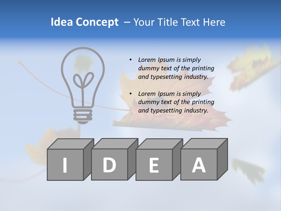 Branch Ornament Orange PowerPoint Template