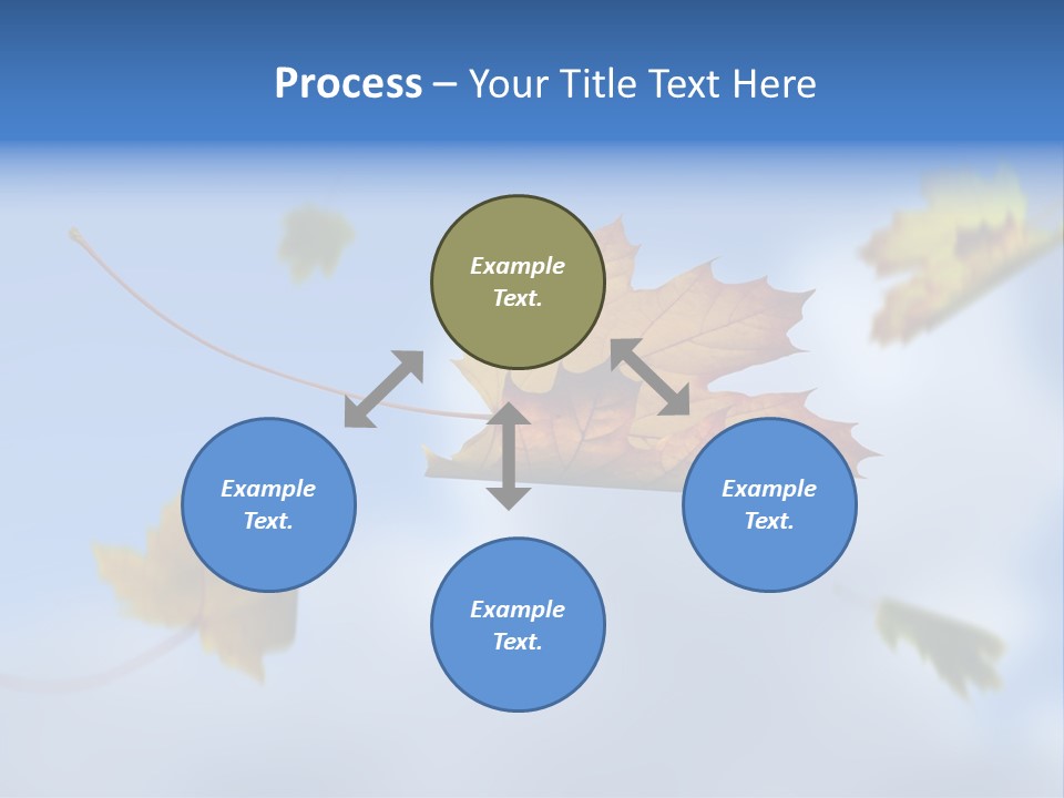 Branch Ornament Orange PowerPoint Template