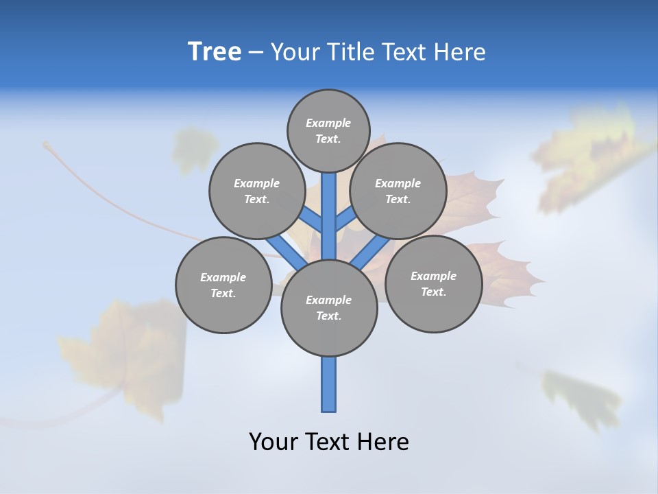 Branch Ornament Orange PowerPoint Template