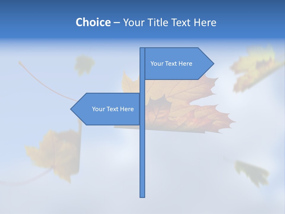 Branch Ornament Orange PowerPoint Template