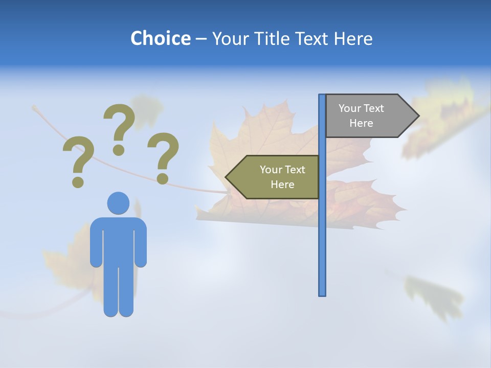 Branch Ornament Orange PowerPoint Template