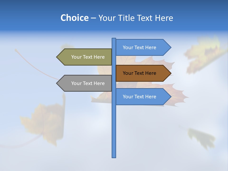 Branch Ornament Orange PowerPoint Template