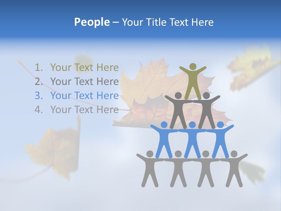 Branch Ornament Orange PowerPoint Template