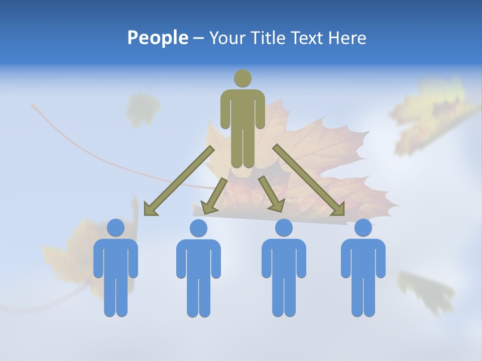 Branch Ornament Orange PowerPoint Template