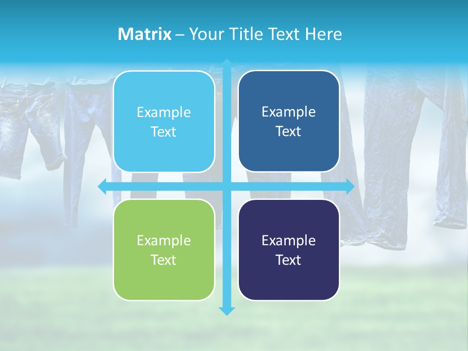 Clothesline Row Laundry PowerPoint Template