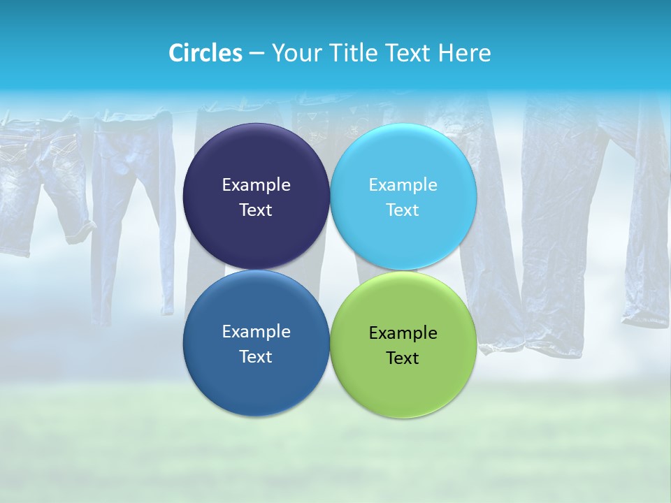 Clothesline Row Laundry PowerPoint Template