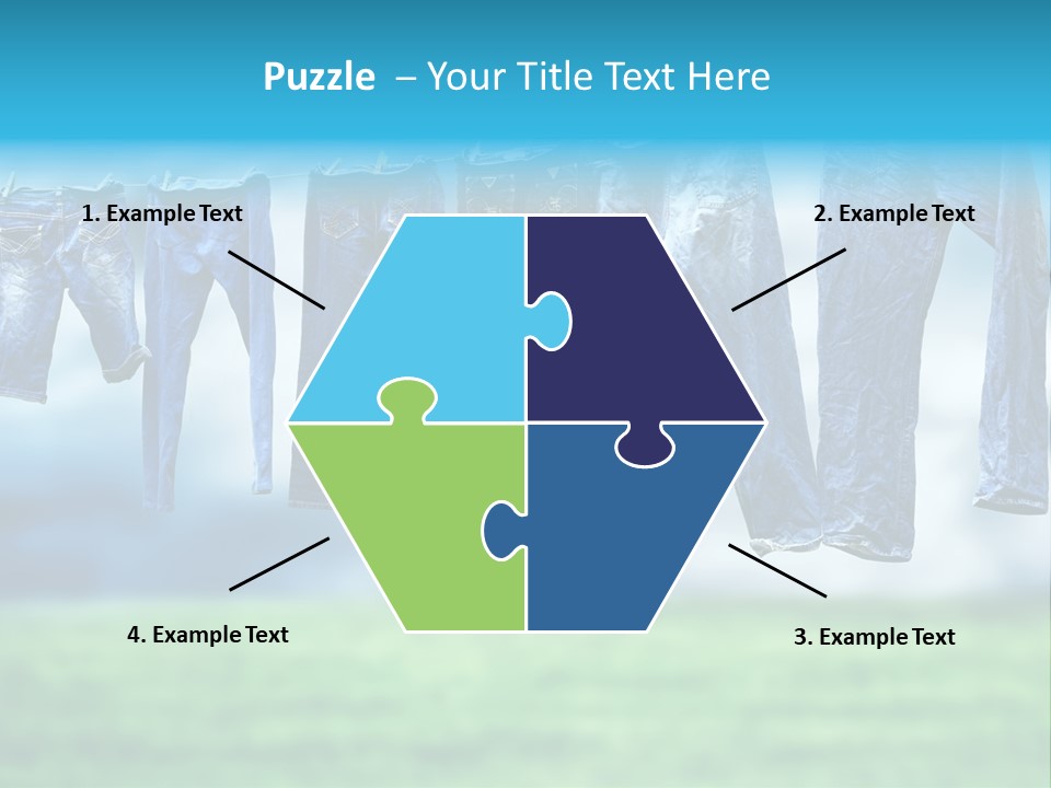 Clothesline Row Laundry PowerPoint Template