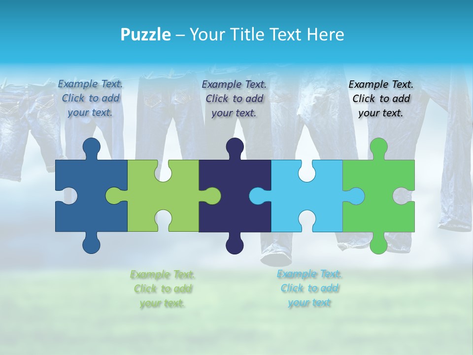 Clothesline Row Laundry PowerPoint Template