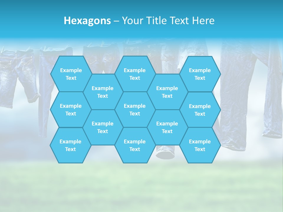 Clothesline Row Laundry PowerPoint Template