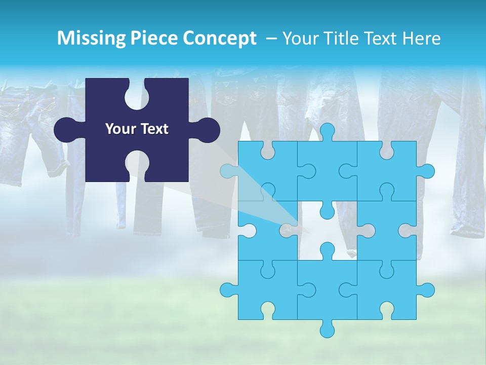 Clothesline Row Laundry PowerPoint Template