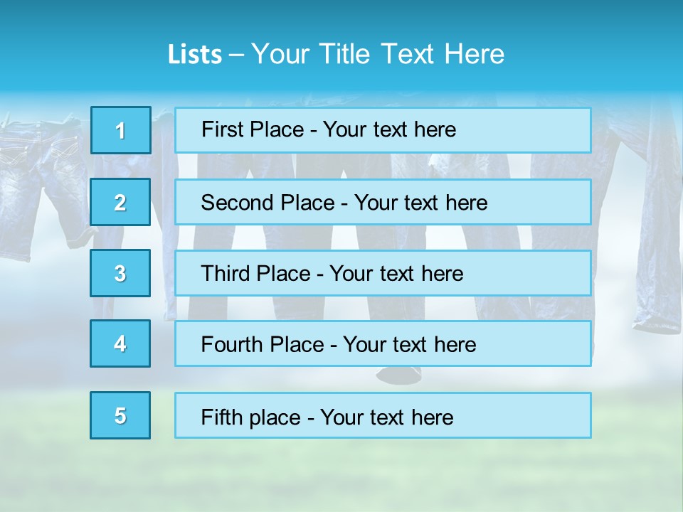 Clothesline Row Laundry PowerPoint Template