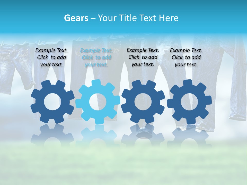 Clothesline Row Laundry PowerPoint Template