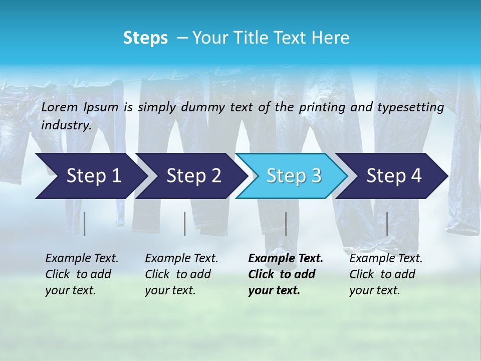 Clothesline Row Laundry PowerPoint Template