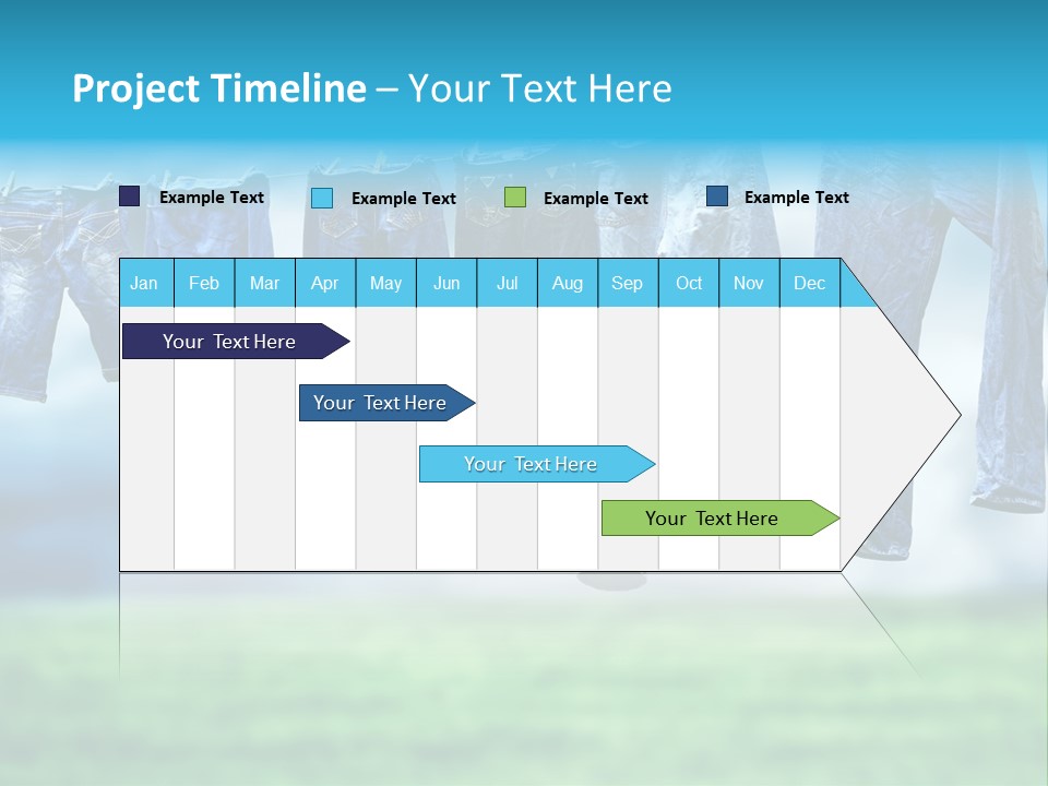 Clothesline Row Laundry PowerPoint Template