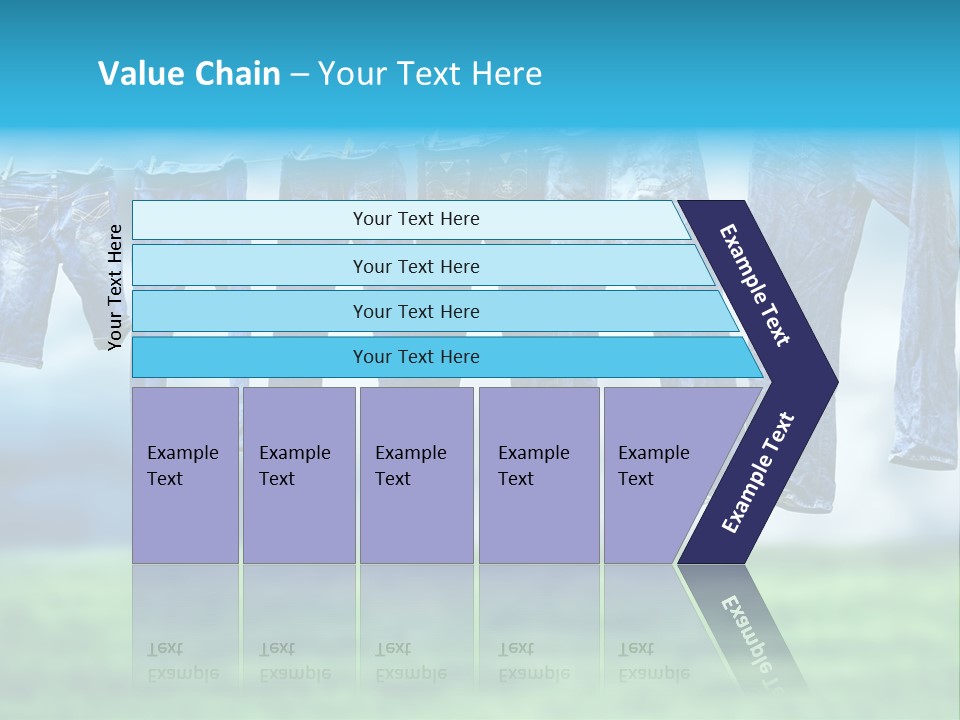 Clothesline Row Laundry PowerPoint Template
