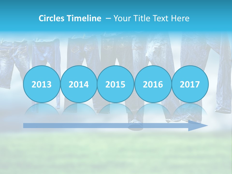 Clothesline Row Laundry PowerPoint Template
