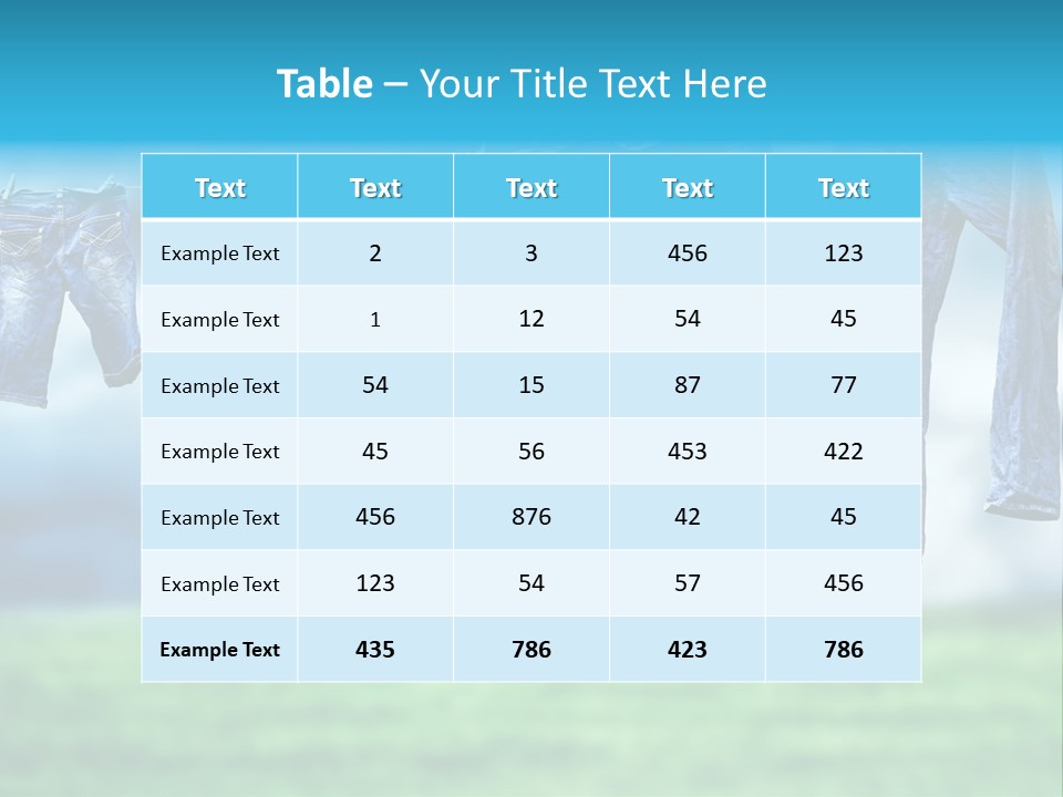 Clothesline Row Laundry PowerPoint Template