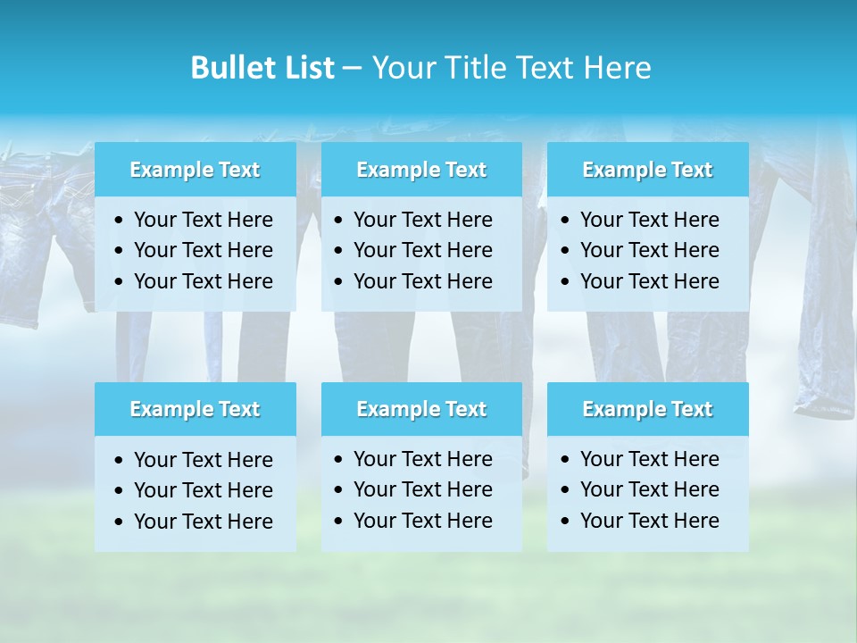 Clothesline Row Laundry PowerPoint Template