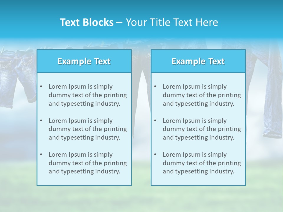 Clothesline Row Laundry PowerPoint Template
