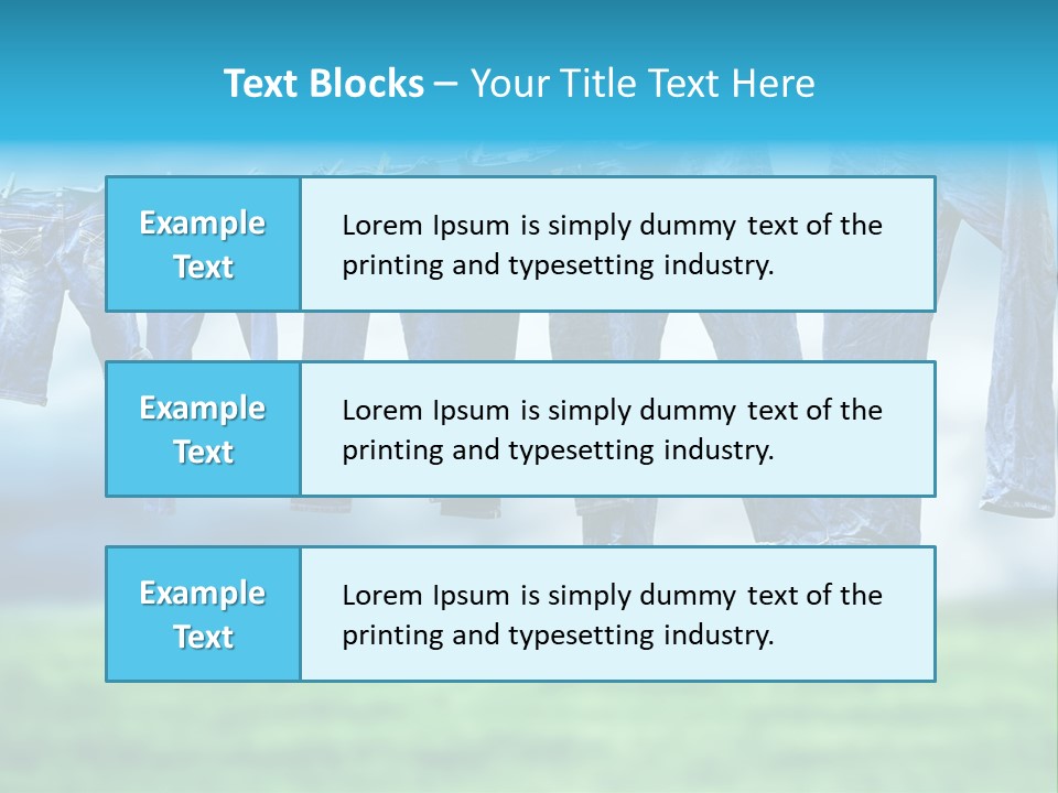 Clothesline Row Laundry PowerPoint Template