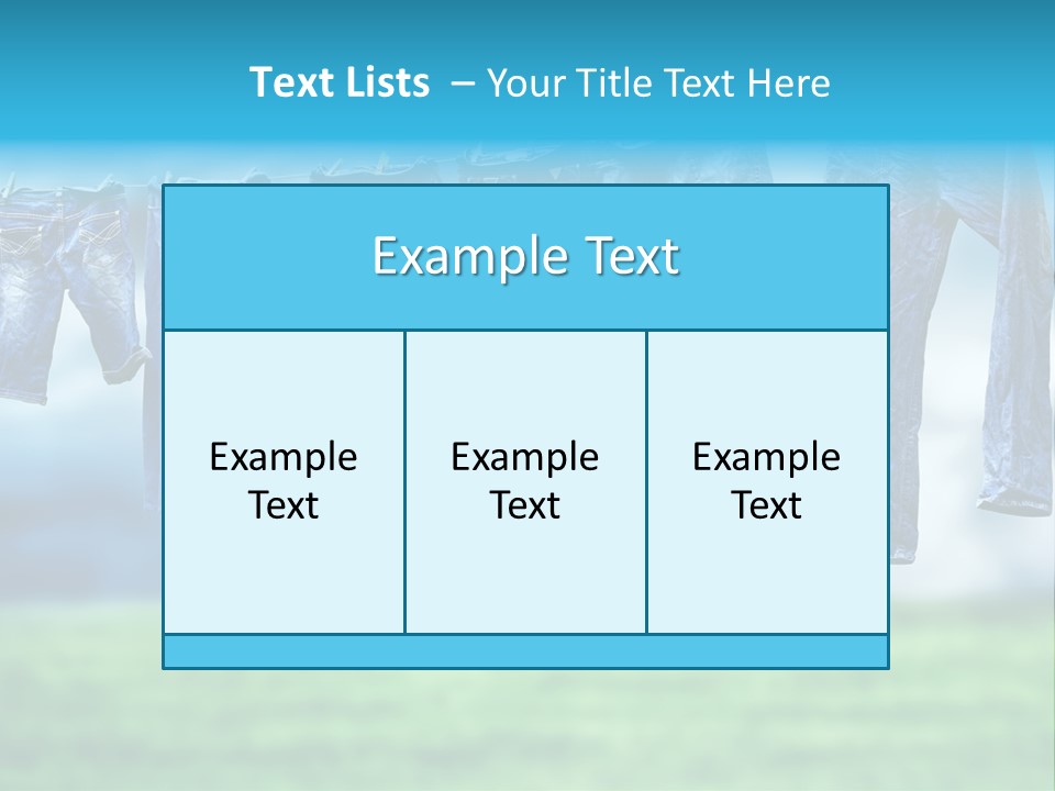 Clothesline Row Laundry PowerPoint Template