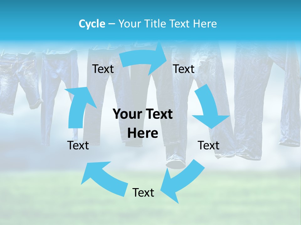 Clothesline Row Laundry PowerPoint Template