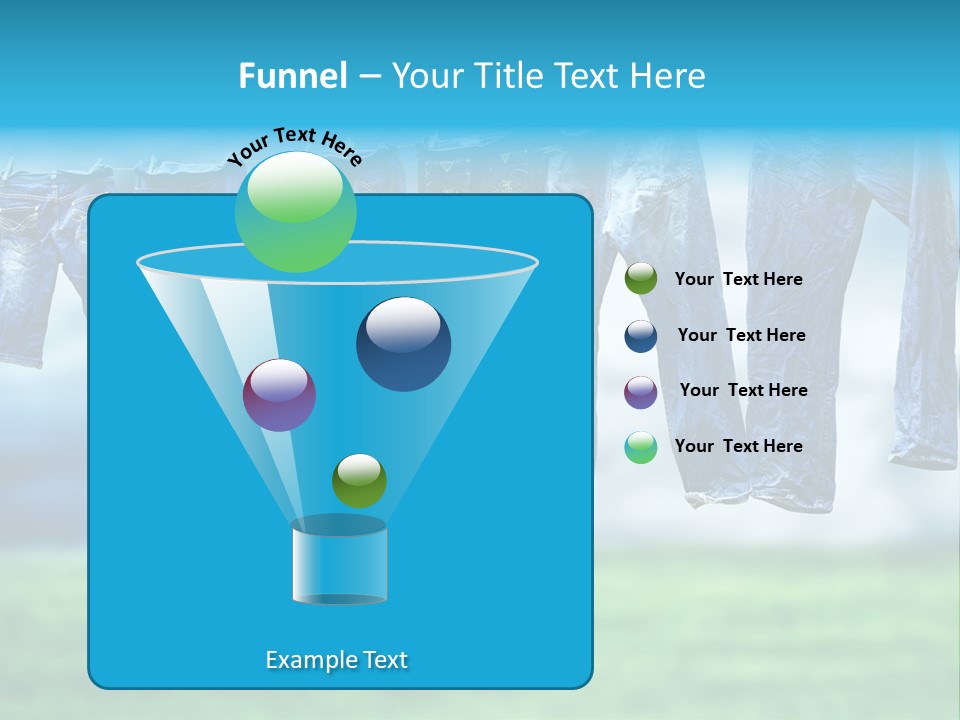 Clothesline Row Laundry PowerPoint Template