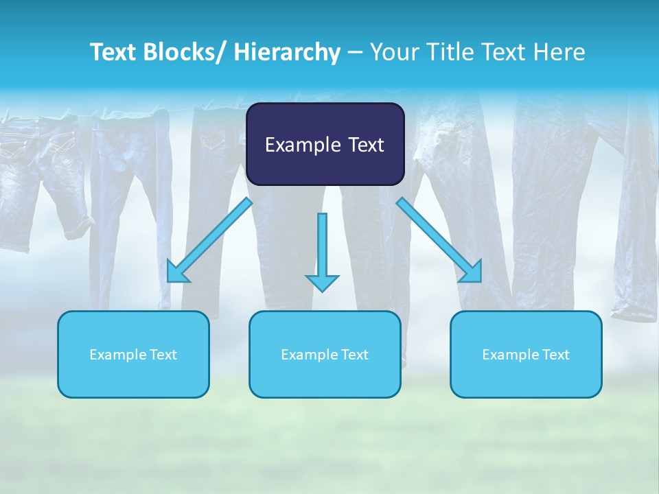 Clothesline Row Laundry PowerPoint Template