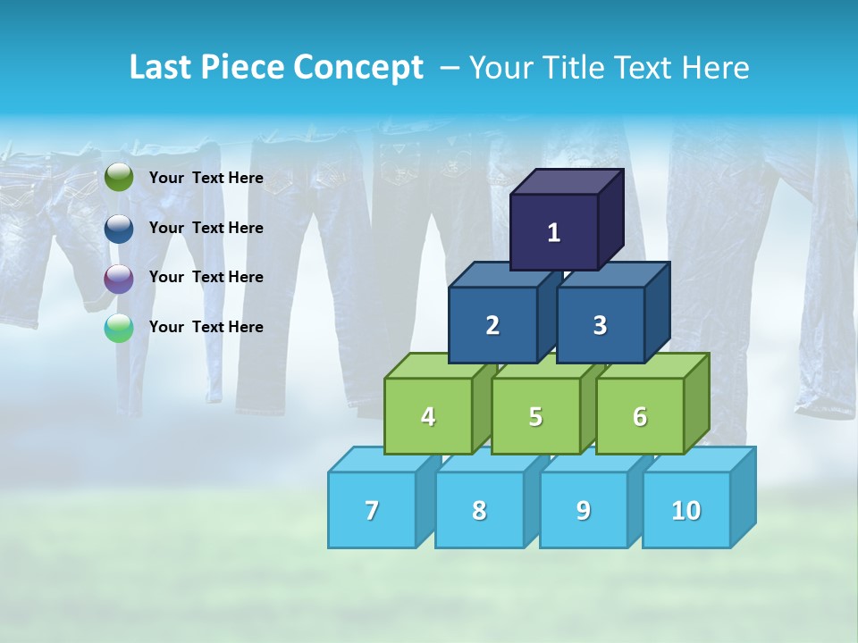 Clothesline Row Laundry PowerPoint Template